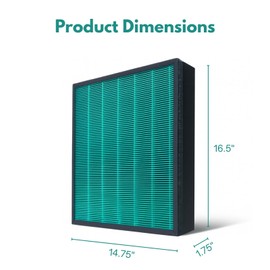 Nispira Max2 250 250S AP-1720-FP Filter Replacement For Coway Airmega Max2 250/250S Smart Air Purifier True HEPA Active Carbon, 3 Packs