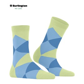 Burlington Women's Bonnie W SSO Cotton Patterned Socks, Green Lemon 7498