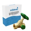 kör4u Angle Seat Valve 3/4 Inch, Brass, Rising Spindle, Female