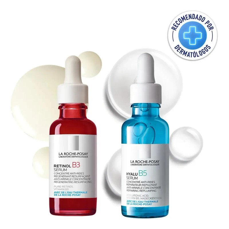 Kit Hidratante Serum Hyalu B5 + Retinol B3 La Roche