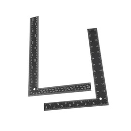 Measure Angles 2pcs Square Carpenter Tools Angle Measuring Rulers DIY Sewing Supplies Carpenters Ruler Rulers L-Shape Drawing Rulers L-Shaped Square Ruler Portable Black Steel