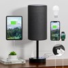Touch Nightstand Lamp - Black, 3-Way Dimmable, USB A +
