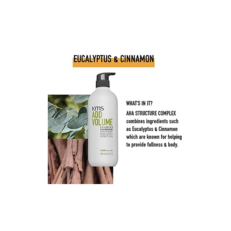 KMS AddVolume Shampoo, For Fine Hair, Boosts Volume & Thickness,