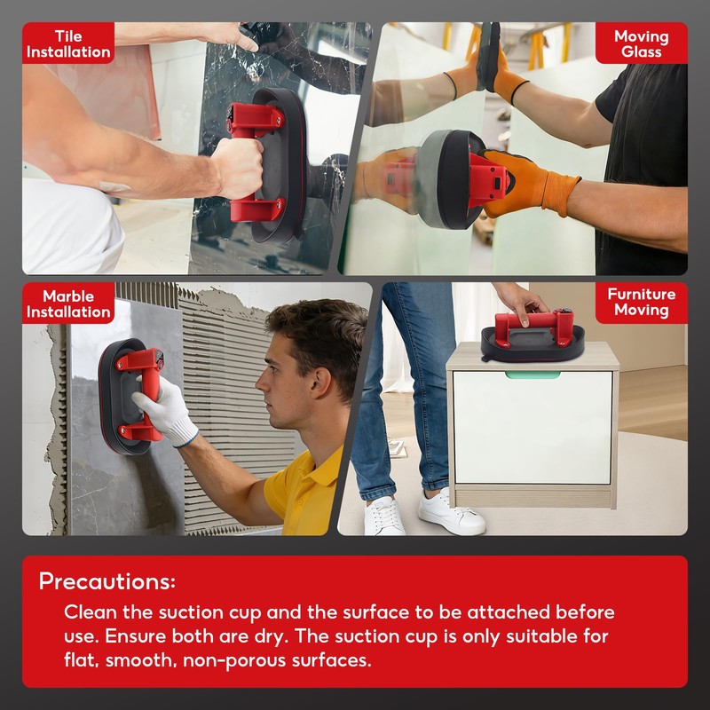 Ruppence Electric Suction Cup Glass Lifter,Tile Tools,Heavy Duty Vacuum Suction