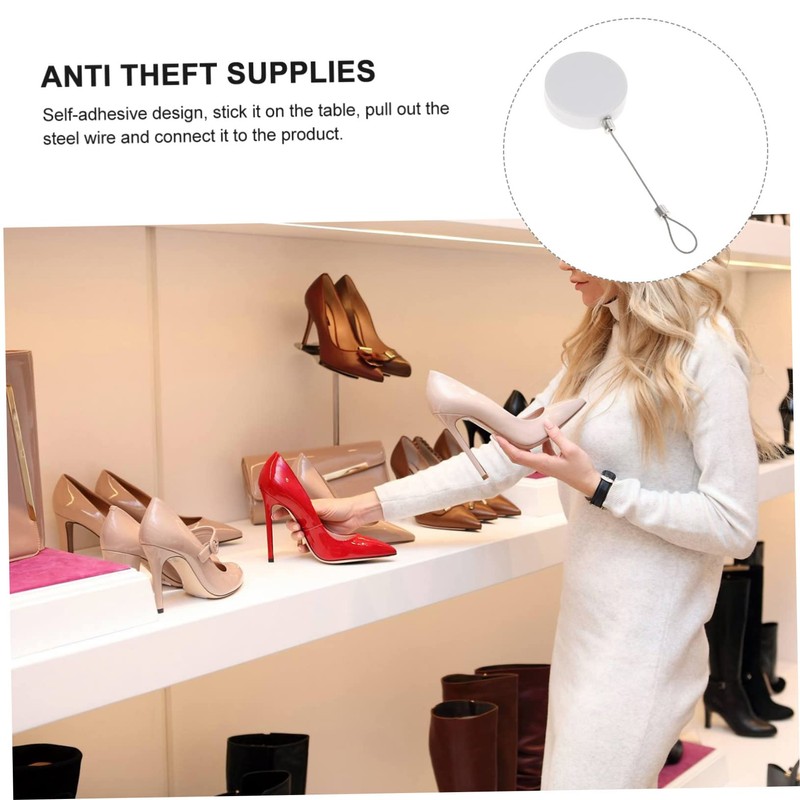 Gatuida 15pcs Cable for Theft Protection Automatic Telescopic Theft Cable