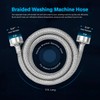 FlexCraft 25712PR-2 Stainless Steel Washing Machine Hose Connector Burst Proof,