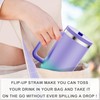 Greatyos 40 oz Tumbler with Handle and Flip Straw Lid