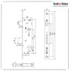 KOTARBAU Tubular Frame Lock 92 mm Backset 30/35 mm Stainless