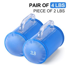 DEIRIS Water Dumbbells, Water Filled Training Dumbbells, Travel Weights Set, Adjustable Weights to 4 Lbs/Pair, Portable Gym for Strength Training, Fitness and Shaping