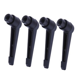 Thread Adjustable Handle Machine Knobs Adjustable Stainless Steel M4 / 5/6/8/10/12 Internal Thread - Black (4PCS)(# 05)
