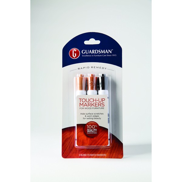 Guardsman 529834 3 Colors Wood Markers-3 Colors-Touch-Up and Repair Scratches-465000, 3 Colors, Multicolor