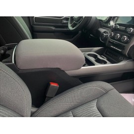 Auto Console Covers- Fits The The Ram 1500, 2500, 3500 2019-2024 (All Makes & Models with bucket seats) Center Console Armrest Cover Waterproof Neoprene Fabric (Gray)
