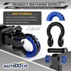 AUTMATCH D Ring Shackle Isolators Washers Kit - 2 Rubber