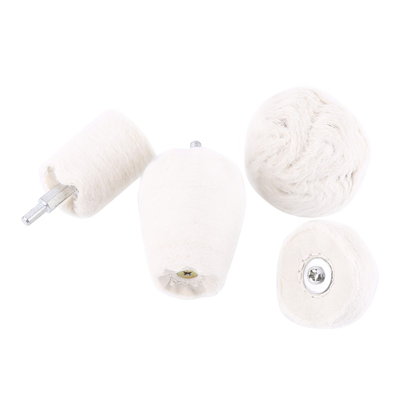 4pcs Cotton Polishing Buffing Pad Mop Wheel Various Shape for
