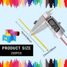 Leogony 2Pack 22 Colors 3D Pen Filament Refills, 2.5mm PCL Filament for 3Doodler Start Refills, 220Pcs