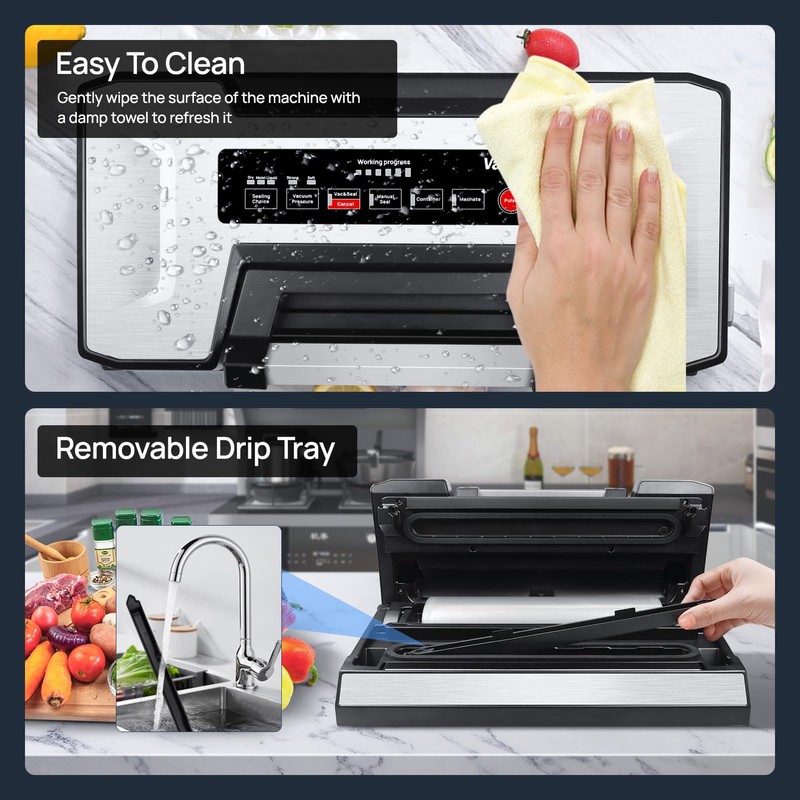 Vakumar Liquid Vacuum Sealer Machine, 90Kpa Vacuum Sealer Machine Preservation
