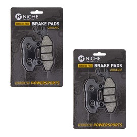 NICHE Brake Pad Set for Kawasaki Z400 Ninja 250R 300 43082-0081 43082-0128 Front Rear Organic Alloy Steel 2 Pack