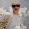 LJCZKA Vintage Rectangular Sunglasses Women Men 90s Retro Square Sunglasses