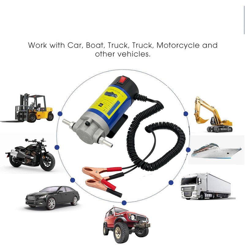 BessAnty Engine Oil Pump,12V 100W Oil Extractor Pump,Self-priming Electric Fluid