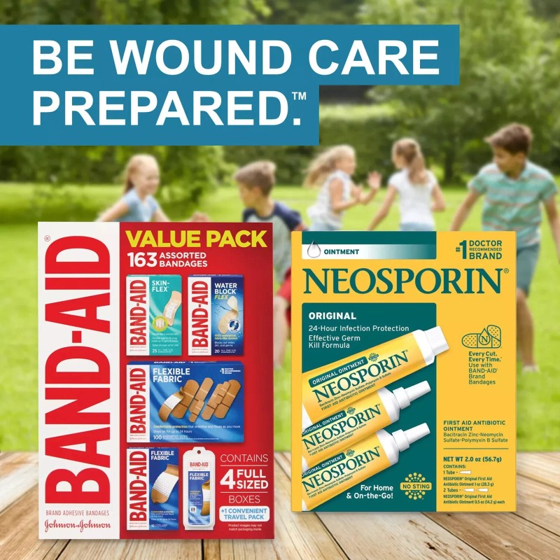 BAND-AID Adhesive Bandages Variety Pack 163 ct Assorted Sizes First