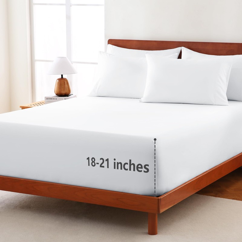 CozyLux Extra Deep Pocket King Size Sheets Set - 6