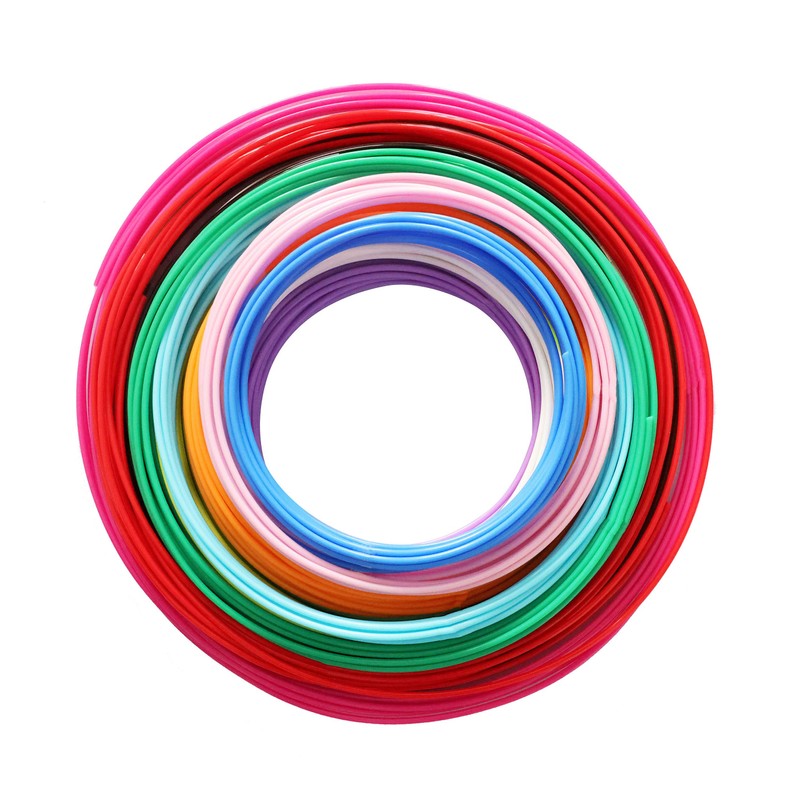 15 Bright Colors 1.75mm 3D Pen PLA Filament Refill, Each