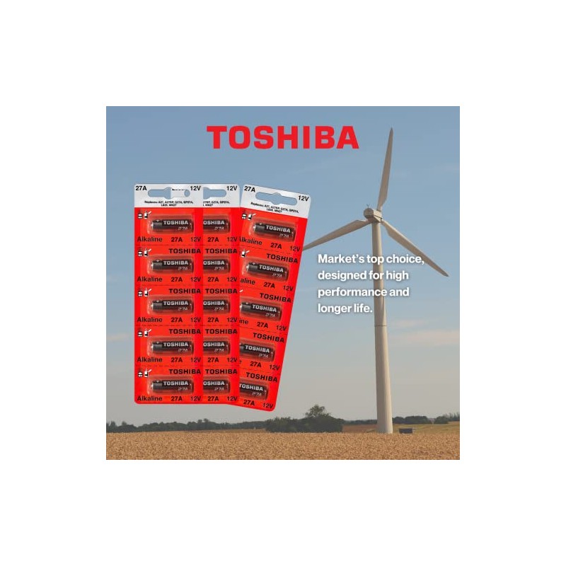 Toshiba Alkaline 27A GP27A MN27 A27BP 12 Volt Battery (5