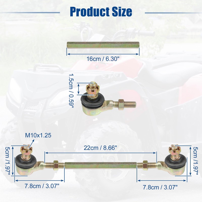 X AUTOHAUX 16cm 6.30" Steering Tie Rod Ball Joint Assembly