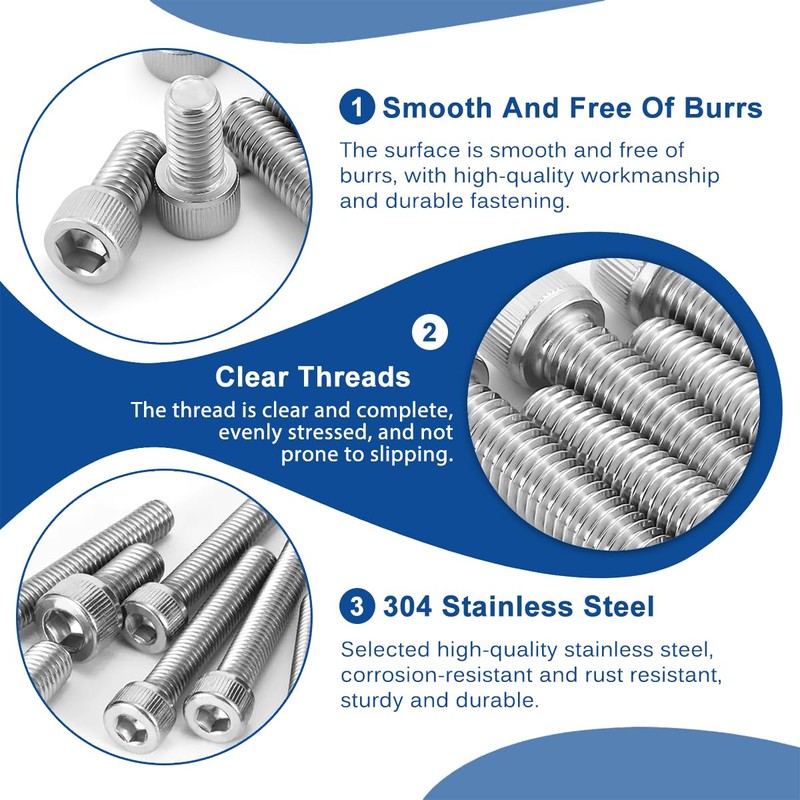 Drenky M5 x 20mm Socket Head Cap Screws, Pack of