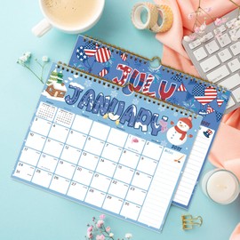 2027 Calendar - 18 Monthly Wall Calendar, July 2026 - December 2027, 8.5" x 11", Calendar 2027 with Twin-Wire Binding, Hanging Hook, Blocks and Julian Dates (Wall Calendar Festivals)