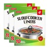 30 Counts Slow Cooker Liners by ECOOPTS | Large Cooking