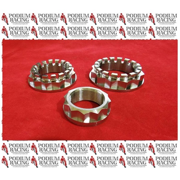 Podium Racing LLC DUCATI 848 TITANIUM SILVER WHEEL AXLE NUT