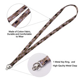 LParkin Lucky Japanese Cat Lanyard with ID Badge Holder Cute lanyards for Women Men Cat Gift