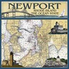 Newport, Rhode Island, Nautical Chart (Absorbent Ceramic Coaster, Single, Cork