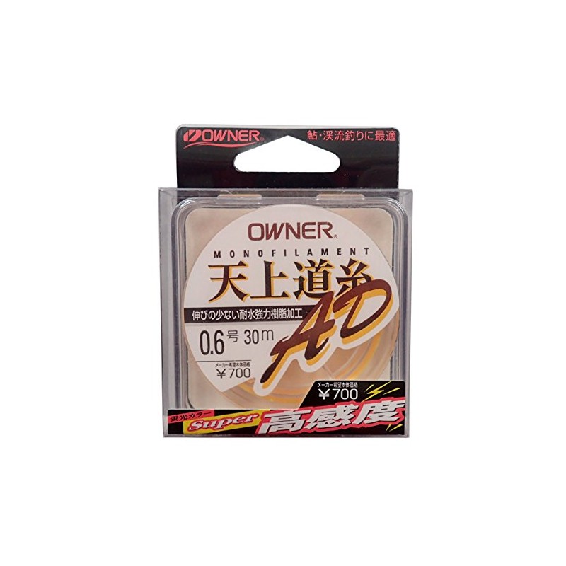 OWNER(オーナー) ナイロンライン 天上道糸 AD 30m 0.6号 イエロー