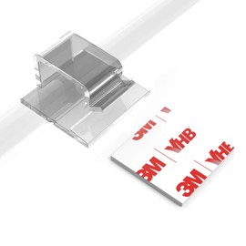 XIAOXI Cable Clips with Strong Self-Adhesive, XIAOXI R Shape Cable Management TV PC Wire Holder Sticky Tidy and Organizer Cord and Wires - 40 Pcs (Clear)