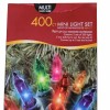 Holiday Time 400 Count Mini Light Set Multi/green Wire Christmas