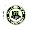 Call Before You Dig 811 Sticker Sign 2pk Round Vinyl