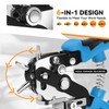 Auto Dynasty 6-in-1 Hole Punch Tools Multi-Purpose Stainless Steel Adjustable