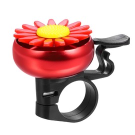 VORCOOL Bicycle Bell Bicycle Bell Flower Motifs Children's Handlebar Alarm Children's Bicycle Accessories (Red)