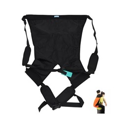 Assistance Belt, Baby Strap, For Adults, Load Capacity 266.6 lbs (120 kg), Nursing Care Transfer Belt, For Disaster Prevention, Rescue, Compact, Black