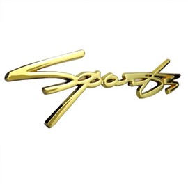 OnlyYou.X New Sport Emblem Art Sport Badge 3D Decal Conjoined Sticker Fit for Universal Pickup and Car 1 Pieces Metal Gold