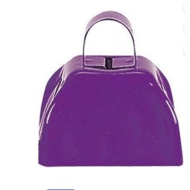 Unbranded Purple colored Metal COWBELLS 3" Tall FUN Noisy party decor school spirit grad