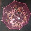 Set of 12 Tiny/small Lace Embroidered Parasol Umbrella (8 Inches