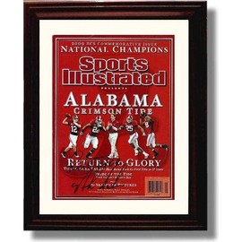Alabama Football - Nick Saban 2009 Commemorative Autograph Print - Framed 8x10