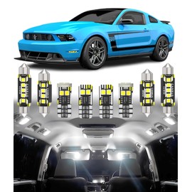 BMT xms Car Interior LED Light Replacement for Ford Mustang 2010-2014,6000K Super Bright Interior Light Bulbs Package, 7pcs