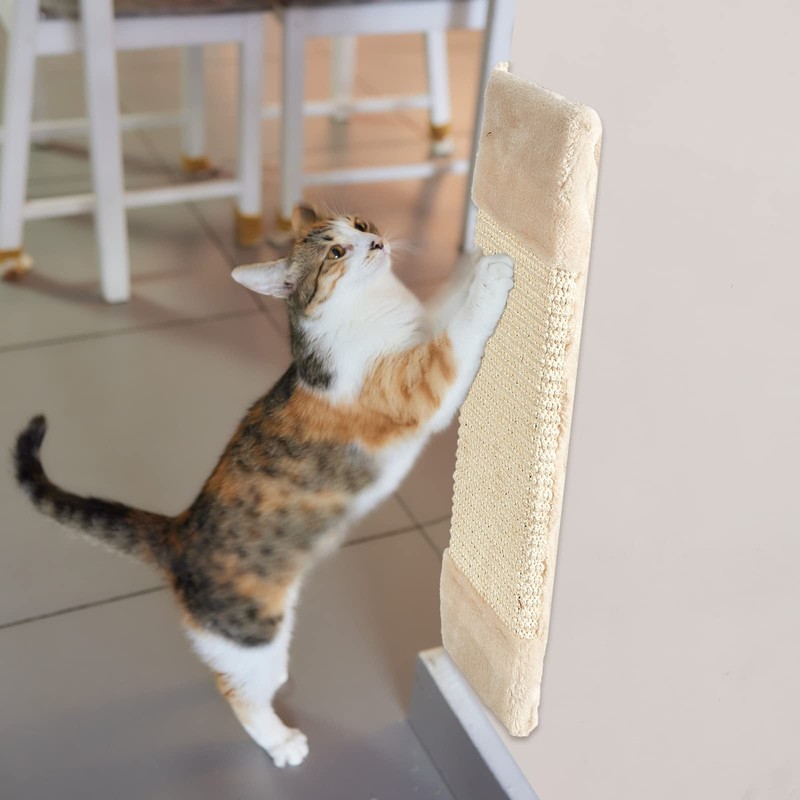 Taiyin 3 Pack Cat Scratcher Corner Pad, Wall-Mounted Sisal Cat