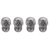 4PCS Tire Valve Cap Set Skull Style Dustproof Universal for