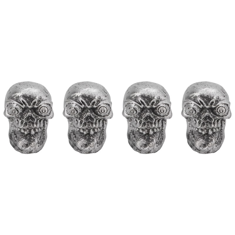 4PCS Tire Valve Cap Set Skull Style Dustproof Universal for