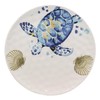 Ebros Nautical Marine Coastal Blue And White Sea Turtle Ceramic